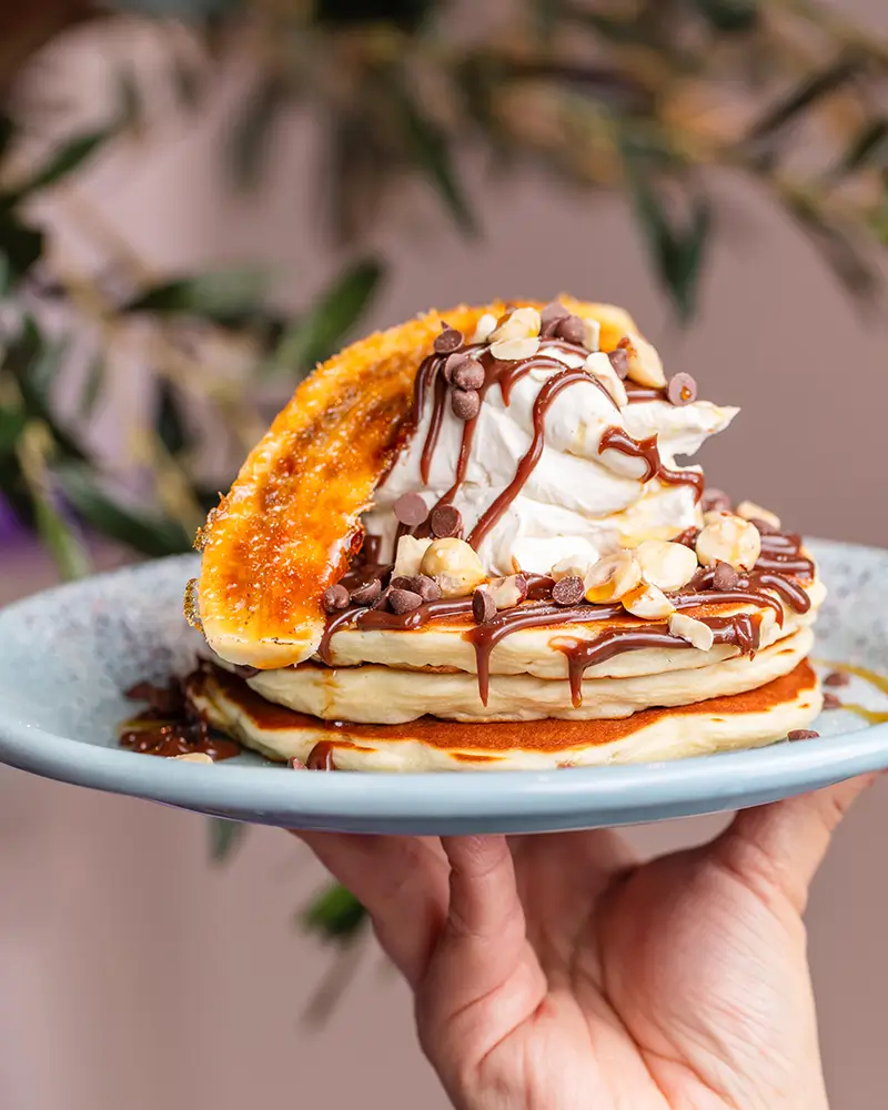 gianduja banana pancakes