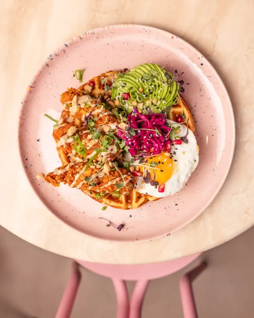 Chicken Satay Waffle